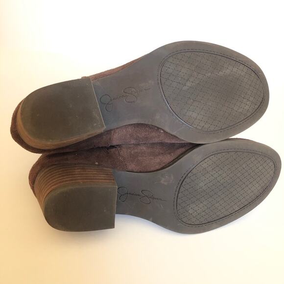 Brown Suede Leather Booties by Jessica Simpson 7M - Picture 7 of 7